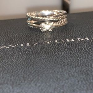 Crossover David Yurman Ring with Pavé stones